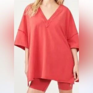 FP Movement by Free People V-Neck coral set